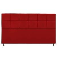 Cabeceira Damares 195 Cm King Size Com Botonê Suede Vermelho - 2