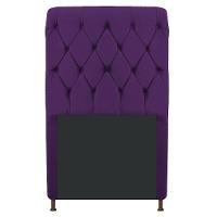 Cabeceira Cristal 90 Cm Solteiro Com Capitonê Suede Roxo - 1