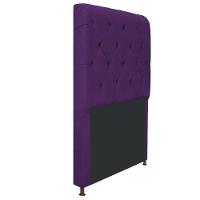 Cabeceira Cristal 90 Cm Solteiro Com Capitonê Suede Roxo - 3