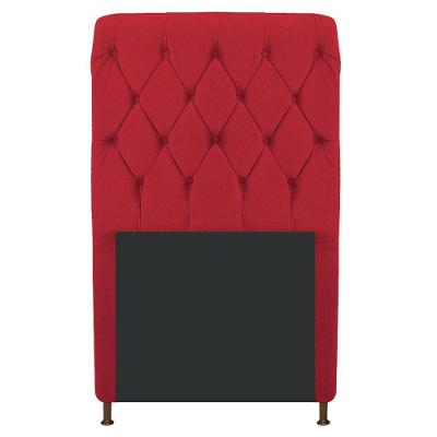 Cabeceira Cristal 90 Cm Solteiro Com Capitonê Suede Vermelho