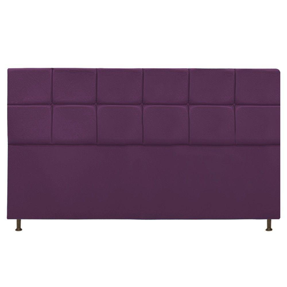 Cabeceira Damares 195 Cm King Size Com Botonê Suede Roxo - 3