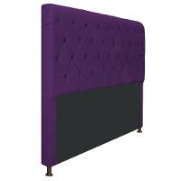 Cabeceira Cristal 195 Cm King Size Com Capitonê Suede Roxo - 3