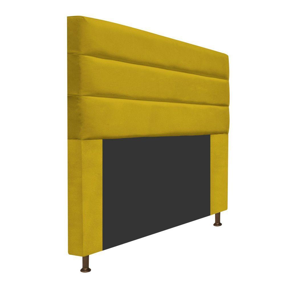 Cabeceira Turim 195 Cm King Size Suede Amarelo - 3