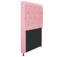 Cabeceira Cristal 100cm Solteiro C Capitonê Suede Rosa Bebê - 3