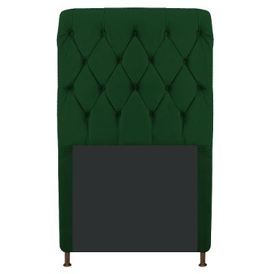 Cabeceira Cristal 90 Cm Solteiro Com Capitonê Suede Verde