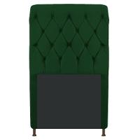 Cabeceira Cristal 90 Cm Solteiro Com Capitonê Suede Verde - 1