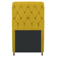 Cabeceira Cristal 100 Cm Solteiro Com Capitonê Suede Amarelo - 1