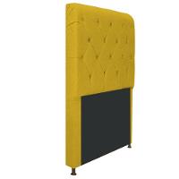 Cabeceira Cristal 100 Cm Solteiro Com Capitonê Suede Amarelo - 3