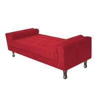 Kit Cabeceira Lady Recamier Félix 140cm Suede Vermelho - 5