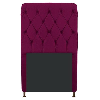 Cabeceira Cristal 90 Cm Solteiro Com Capitonê Suede Bordô