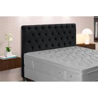 Cabeceira Cama Box Estofada Queen Queen Embaixatriz Plus Suede Bege - Simbal - 2