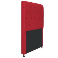 Cabeceira Cristal 100 Cm Solteiro C Capitonê Suede Vermelho - 3