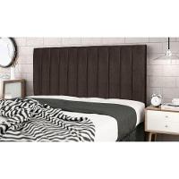 Cabeceira Cama Box King 195 Cm Carla Suede Marrom E Frame - 3