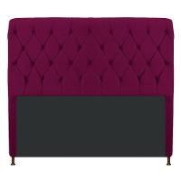 Cabeceira Cristal 195 Cm King Size Com Capitonê Suede Bordô - 1