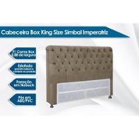 Cabeceira Cama Box Estofada King King Imperatriz Plus Suede Marrom Taupe - Simbal - 3
