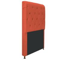 Cabeceira Cristal 100Cm Solteiro C Capitonê Suede Terracota - 3