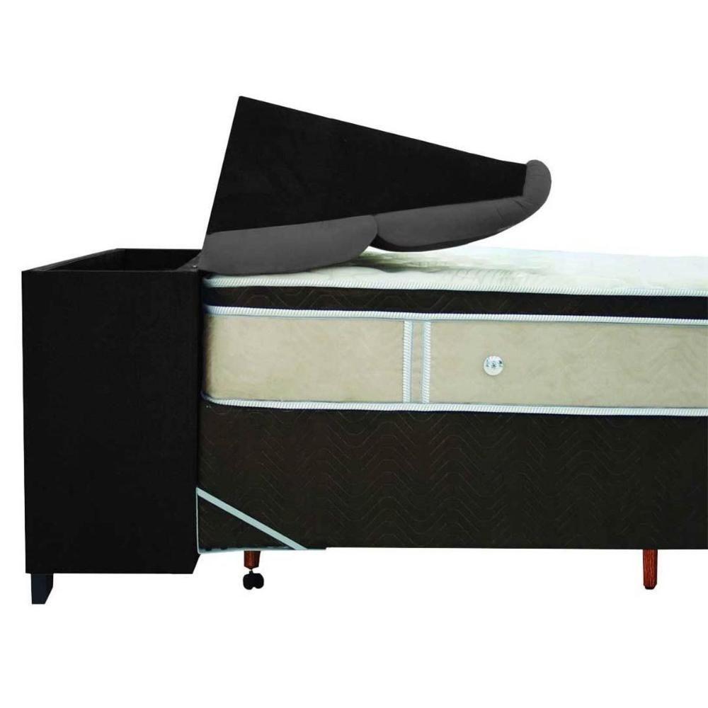 Cabeceira Cama Box Estofada King King Imperador Suede Cinza - Simbal - 4