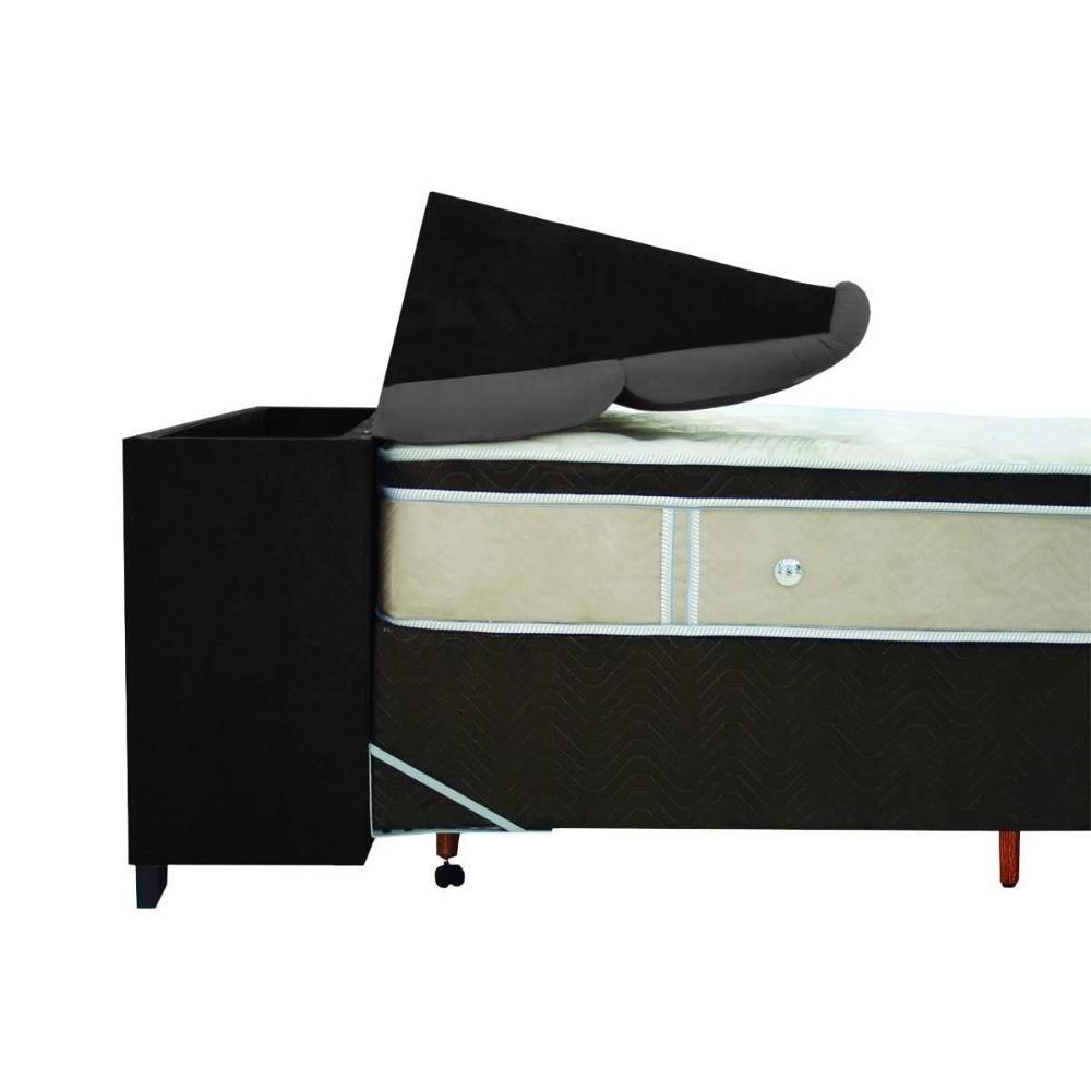 Cabeceira Cama Box Estofada Queen Queen Imperador Suede Marrom - Simbal - 6