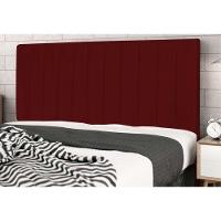 Cabeceira Cama Box King 195 Cm Carla Suede Marsala E Frame - 1