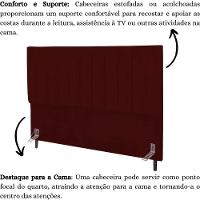 Cabeceira Cama Box King 195 Cm Carla Suede Marsala E Frame - 5