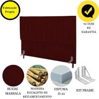 Cabeceira Cama Box King 195 Cm Carla Suede Marsala E Frame - 6