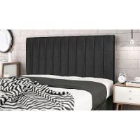 Cabeceira Cama Box Queen 160cm Carla Suede Preto E Frame