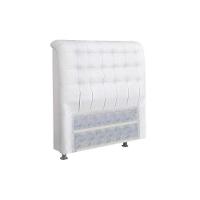 Cabeceira Cama Box Estofada Solteiro Solteiro Dama Plus Courano Branco - Simbal - 1