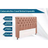 Cabeceira Cama Box Estofada Casal Casal Imperatriz Plus Suede Marrom - Simbal - 2