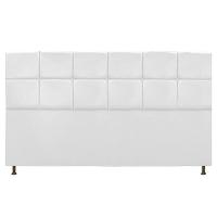 Cabeceira Damares 195 Cm King Size Com Botonê Suede Branco - 1