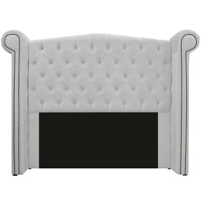 Cabeceira Estofada Veneza 195cm Suede Branco