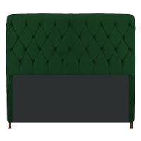 Cabeceira Cristal 160 Cm Queen Size Com Capitonê Suede Verde - 1
