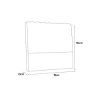 Cabeceira Cama Box Estofada Solteiro Solteiro Dama Plus Courano Branco - Simbal - 4