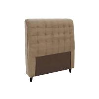 Cabeceira Cama Box Estofada Solteiro Solteiro Dama Plus Suede Bege - Simbal - 1