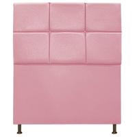 Cabeceira Damares 90 Cm Solteiro Com Botonê Suede Rosa Bebê - 1