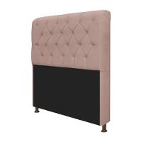 Cabeceira Estofada Lady 160 Cm Queen Size Com Capitonê Suede - Doce Sonho Móveis Rosê - 3