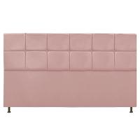 Cabeceira Damares 195 Cm King Size Com Botonê Suede Rosê - 1