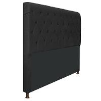 Cabeceira Cristal 195 Cm King Size Com Capitonê Suede Preto - 3