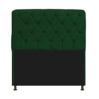 Cabeceira Estofada Lady 160 Cm Queen Size Com Capitonê Suede - Doce Sonho Móveis Verde - 1