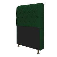 Cabeceira Estofada Lady 90 Cm Solteiro Com Capitonê Suede - Doce Sonho Móveis Verde - 3