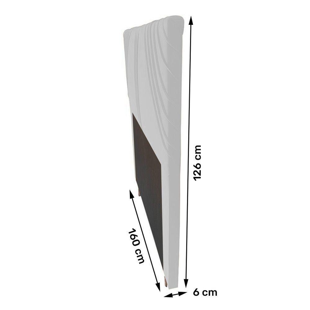 Cabeceira Cama Box Casal Queen Size Lisboa 160Cm Branco - 3