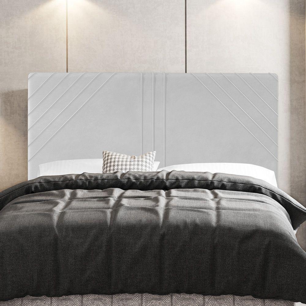 Cabeceira Cama Box Casal Queen Size Lisboa 160Cm Branco - 4