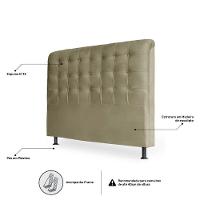 Cabeceira Estofada Cama Box Casal Louise 140Cm Bege Escuro - 3