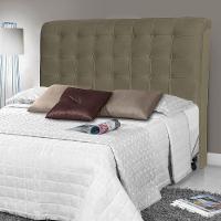 Cabeceira Estofada Cama Box Casal Louise 140Cm Bege Escuro - 4
