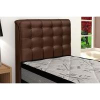 Cabeceira Cama Box Estofada Solteiro Solteiro Dama Plus Solteiro - Courano Cacau - Simbal - 1