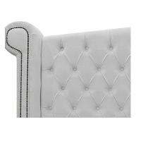 Kit Cabeceira Calçadeira Veneza 140cm Suede Branco - 3