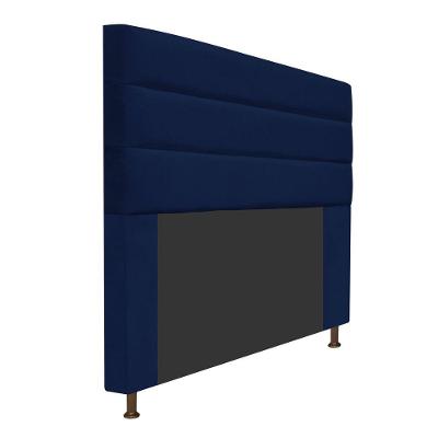 Cabeceira Turim 160 Cm Queen Size Suede Azul Marinho