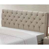 Cabeceira Cama Box Casal King Size Cristal 195Cm Bege - 4