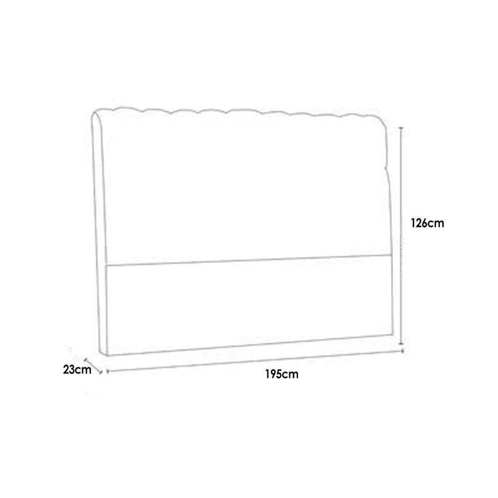 Cabeceira Cama Box Estofada King King Dama Plus Suede Cinza - Simbal - 3