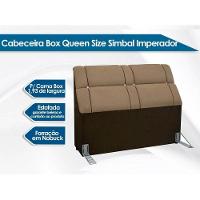 Cabeceira Cama Box Estofada King King Imperador Suede Cinza - Simbal - 5