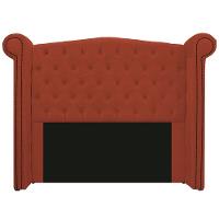 Kit Cabeceira Calçadeira Veneza 195cm Suede Terracota - 5